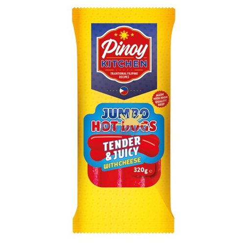 Pinoy Kitchen Jumbo Hot Dog Chesse 320g Tradicionalne filipinske hrenovke sa sirom velike