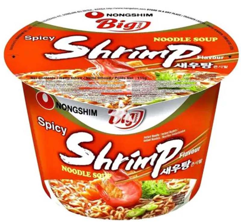 Noodles Cup Big Shrimp Nongshim 115g Instant rezanci