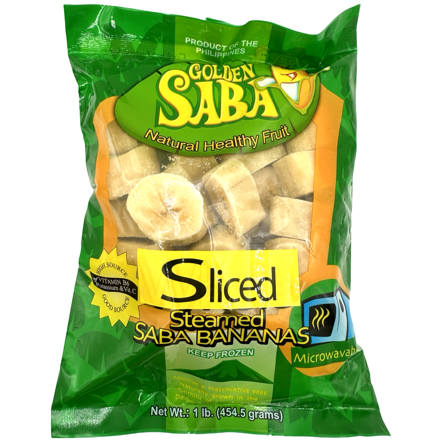 Golden Saba Banana Slices 454g Filipinske saba banane kuhane na pari ploške