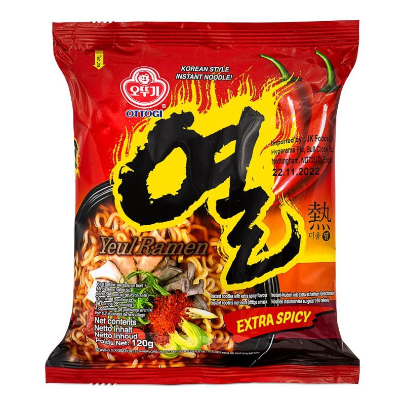 Yeul Ramen Extra Spicy Noodles 120g Instant rezanci
