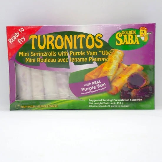 Golden Saba Turon Saba & Ube 454g Rolade sa bananama