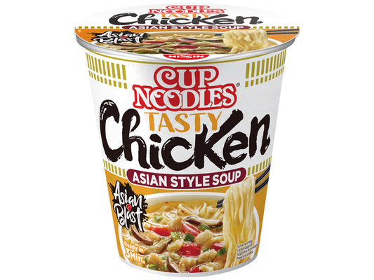 Nissin Tasty Chicken Cup Noodles 63g Instant pileća juha s tjesteninom