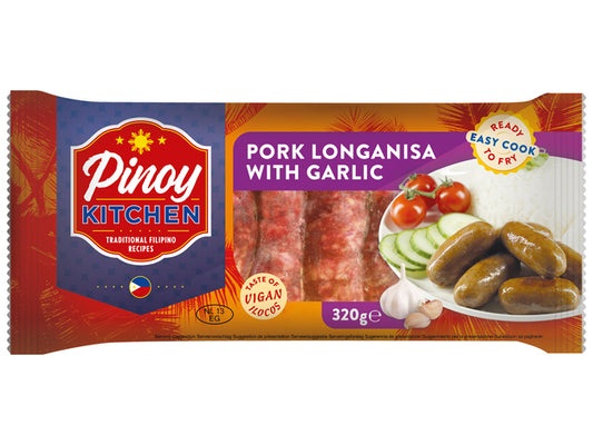 Pinoy Kitchen Longanisa Garlic 350g Filipinske svinjske kobasice s češnjakom