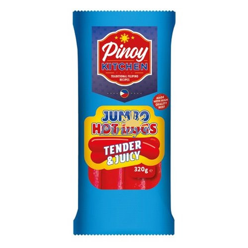 Pinoy Kitchen Jumbo Hot Dog 320g Tradicionalne filipinske hrenovke velike
