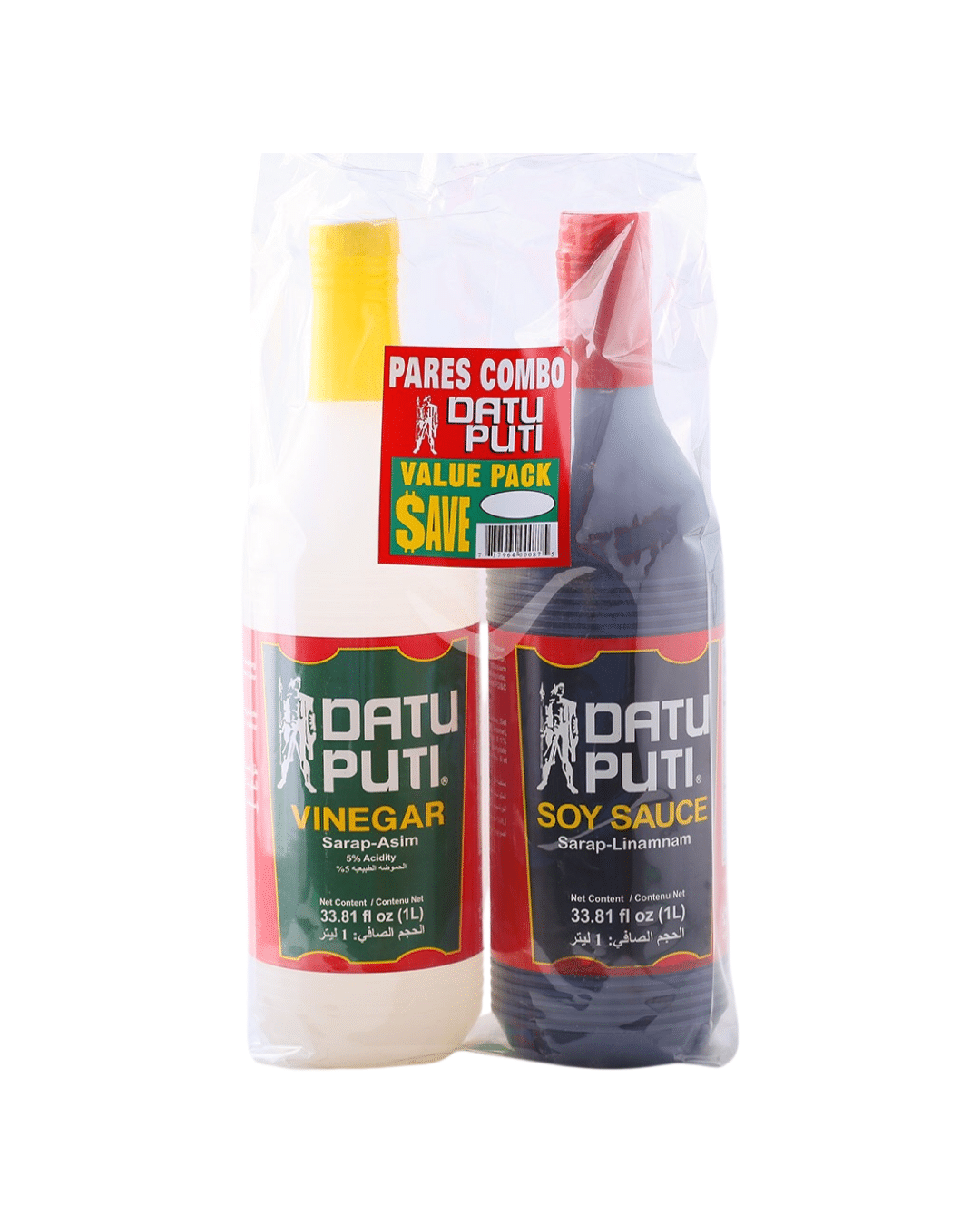 Datu Puti Value Pack 750ml 2x1L Filipinski sojin umak + ocat