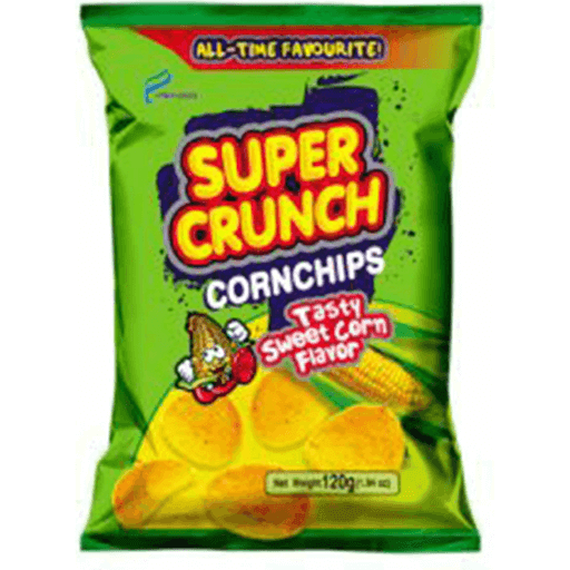 Super Crunch Corn Chip Sweeetcorn Flavor 120g Čips