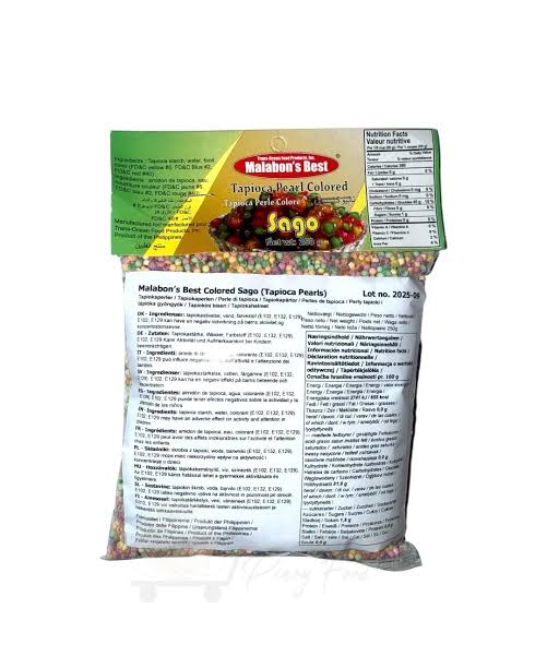 Malabons Best Sago Pearls Colored Small 250G Tapioka u zrnu sitna
