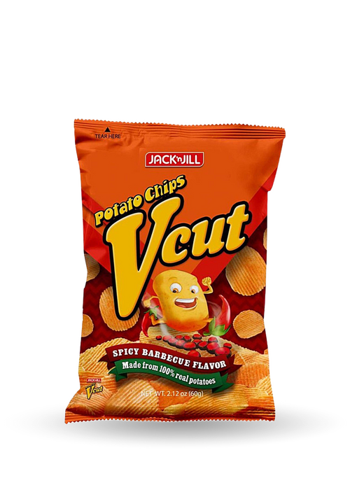 V Cut Potato Chips Spicy BBQ 60g Čips