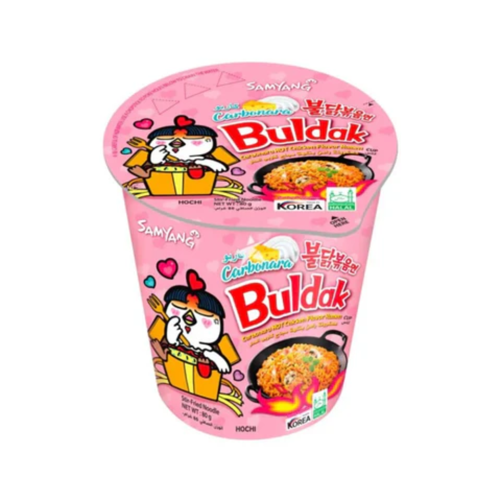 Buldak Samyang Cup Noodles Carbonara 80g Korejski rezanci